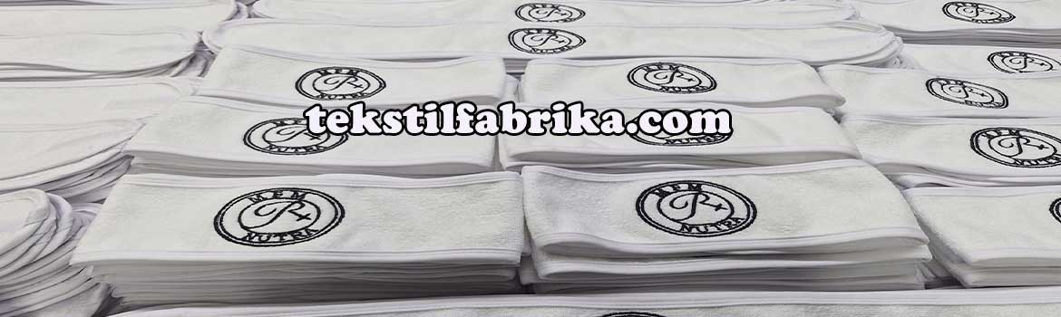 makyaj için nakışlı havlu saç bandı