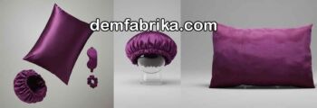Mor saten uyku ve bakım seti